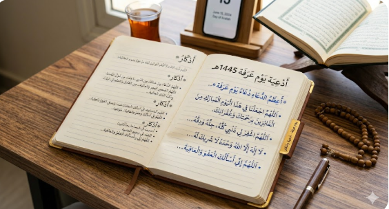 تدوين الأدعية يوم عرفة بمولدة بـai